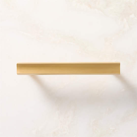 Colton Angled Brushed Brass Cabinet Handle 4"