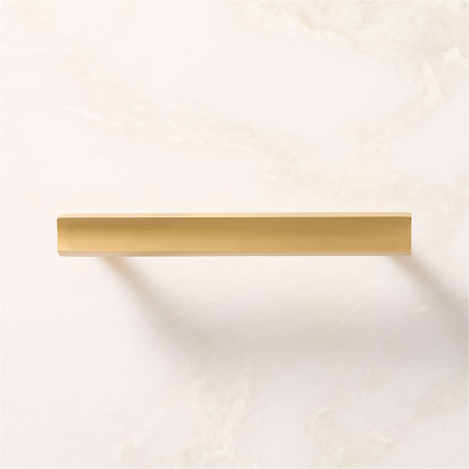 Colton Angled Brushed Brass Cabinet Handle 4"