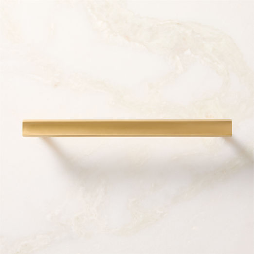 Colton Angled Brushed Brass Cabinet Handle 6"