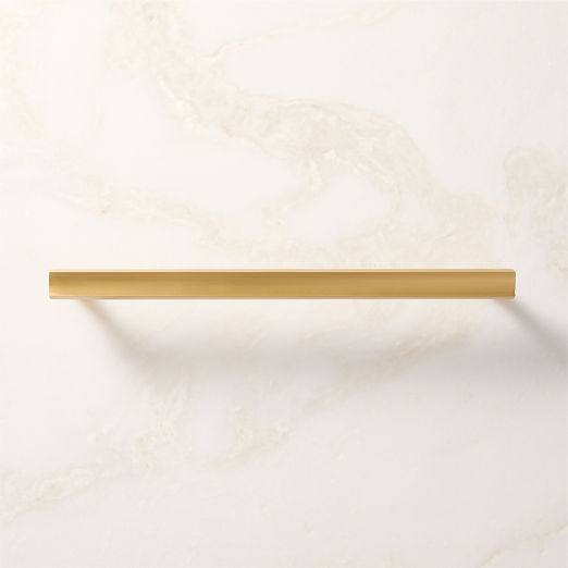 Colton Angled Brushed Brass Cabinet Handle 8"