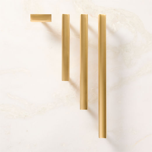 Colton Angled Brushed Brass Cabinet Handle 8"