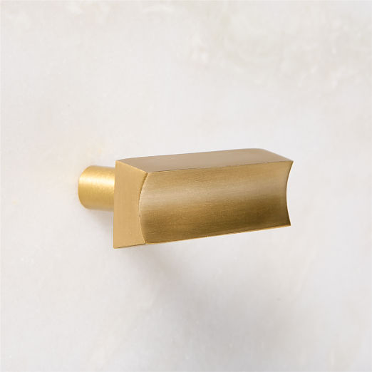 Colton Angled Brushed Brass Cabinet Knob 1.5"