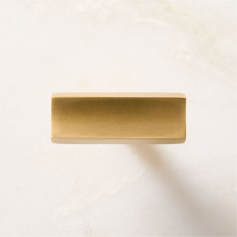 Viewing product image Colton Angled Brushed Brass Knob - image 1 of 5