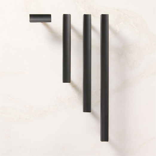 Colton Angled Black Cabinet Handle 4"