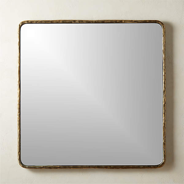 Colusa Brass Square Wall Mirror 35 8 X35 Reviews Cb2 Colusa Brass Square Wall Mirror 35 8, Large Square Decorative Mirrors