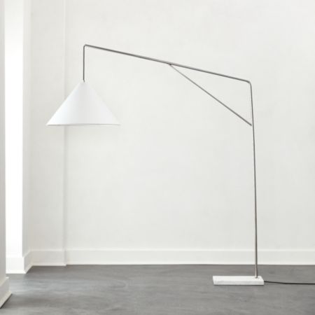 Conan Marble Base Arc Floor Lamp Reviews Cb2