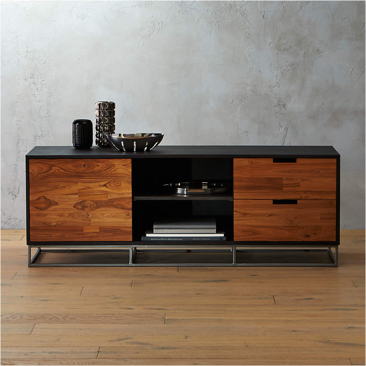 Congo Modern Wood Media Console 56'' + Reviews CB2