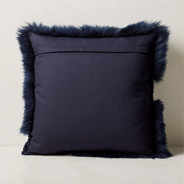 Navy blue hotsell fluffy pillow