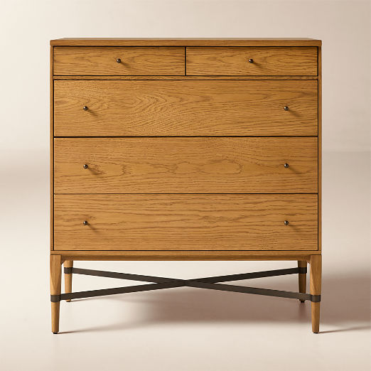 Connoisseur 34" Light Oak 5-Drawer Dresser Model 1003 by Paul McCobb
