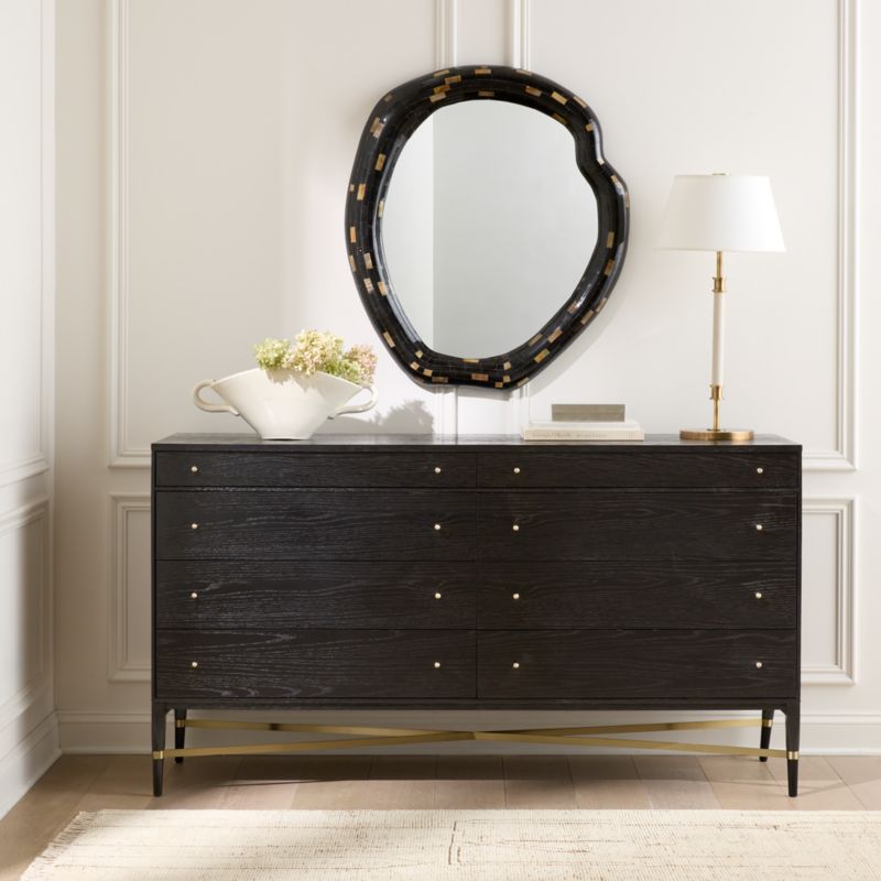 Connoisseur 66" Black Oak Wood 8-Drawer Dresser by Paul McCobb - image 2 of 10