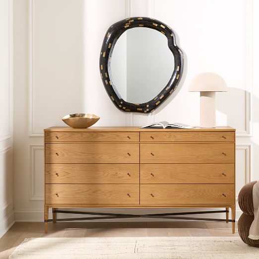 Connoisseur 8-Drawer Light Oak Dresser Model 1006 by Paul McCobb