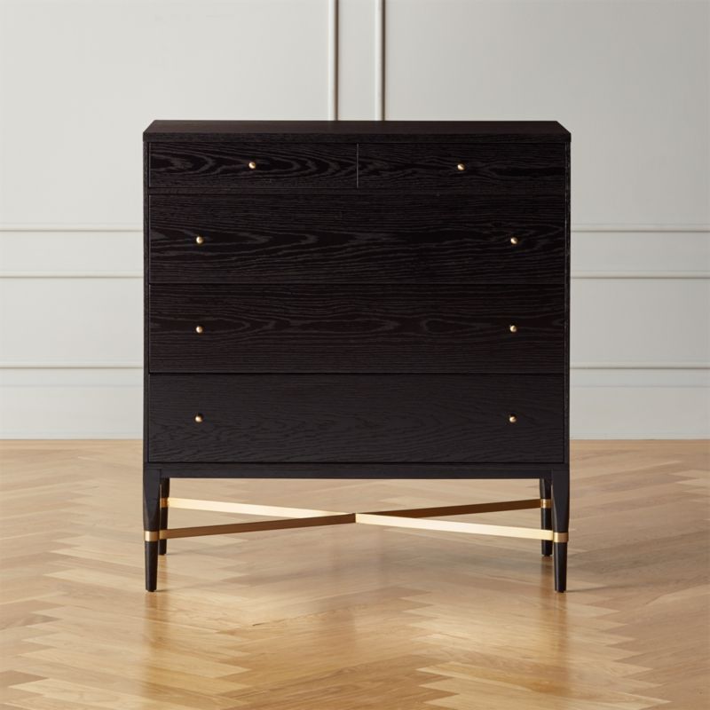 Connoisseur 5-Drawer Black Oak Wood Dresser Model 1003 by Paul McCobb - image 0 of 10