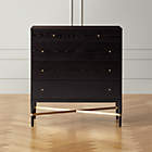 Crimped 4-Drawer White Oak Wood Dresser
