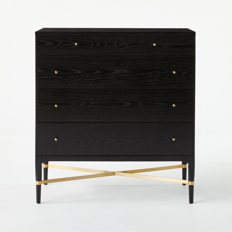 Connoisseur 5-Drawer Black Oak Wood Dresser Model 1003 by Paul McCobb - image 4 of 10