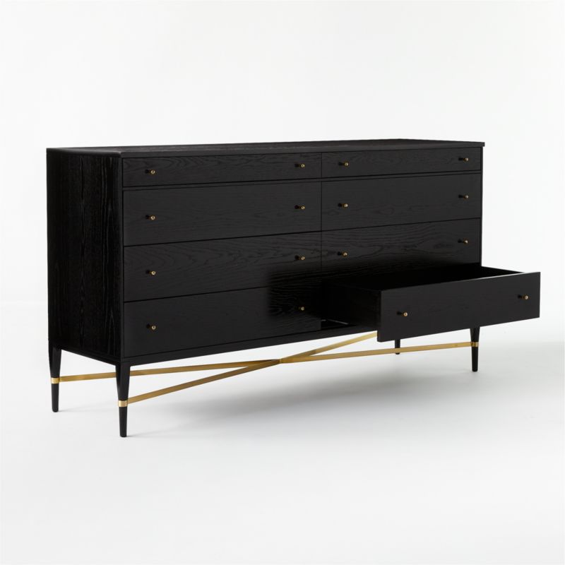 Connoisseur 8-Drawer Black Oak Wood Dresser Model 1006 by Paul McCobb - image 5 of 10