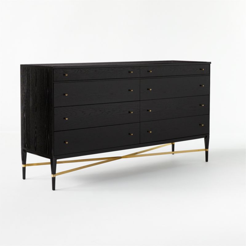 Connoisseur 8-Drawer Black Oak Wood Dresser Model 1006 by Paul McCobb - image 4 of 10