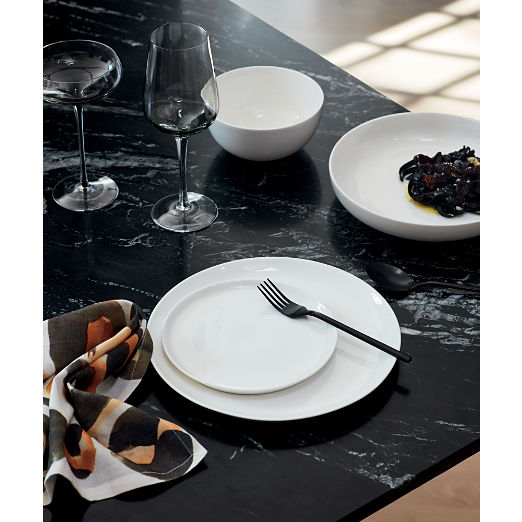 Contact White Ceramic Pasta Bowls Set of 8