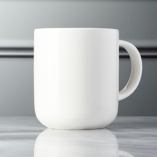 Contact White Bone China Mug + Reviews CB2