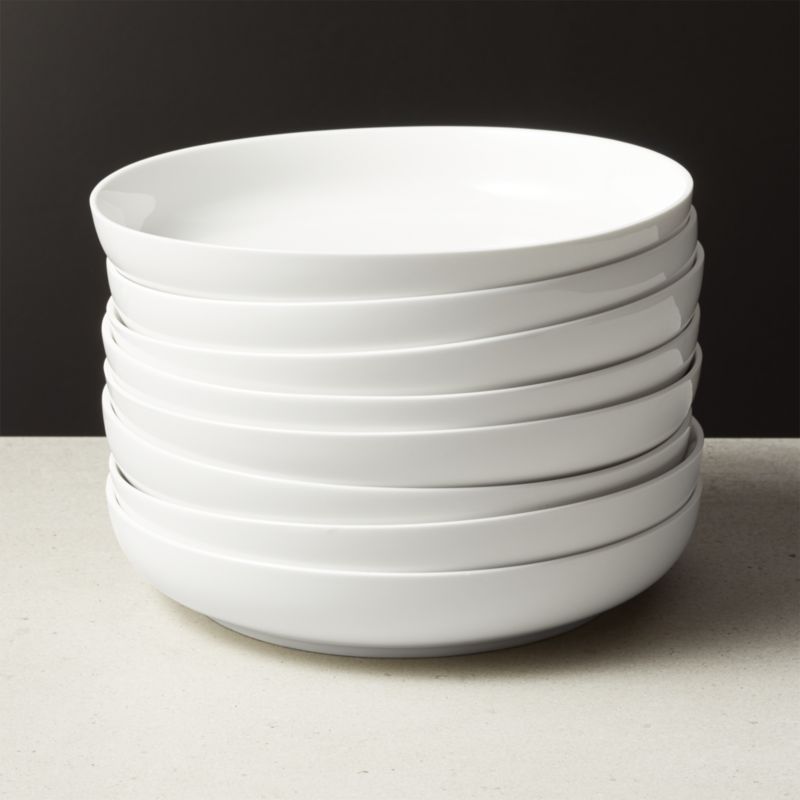 View Contact White Ceramic Pasta Bowls Set of 8 details