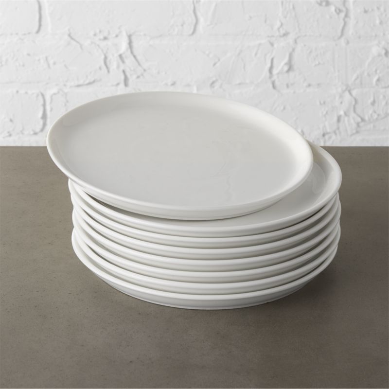 Frank Modern White Salad Plate Set of 8 + Reviews | CB2 Canada