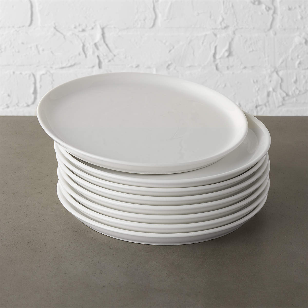 Contact Modern White Salad Plate Set of 8