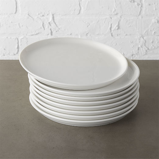 Contact White Salad Plates Set of 8