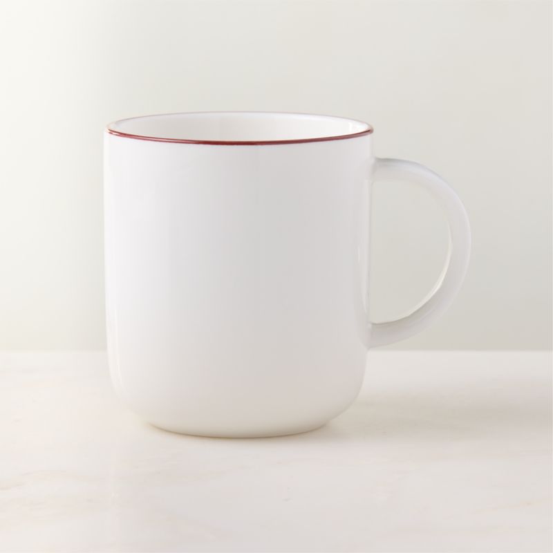 Contact 4-Piece Red Rim Ceramic Dinnerware Set with Soup Bowl - image 7 of 9