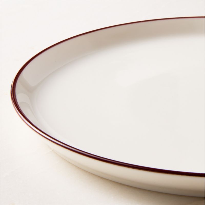 Contact Red Rim Ceramic Salad Plates Set of 8 - image 2 of 9