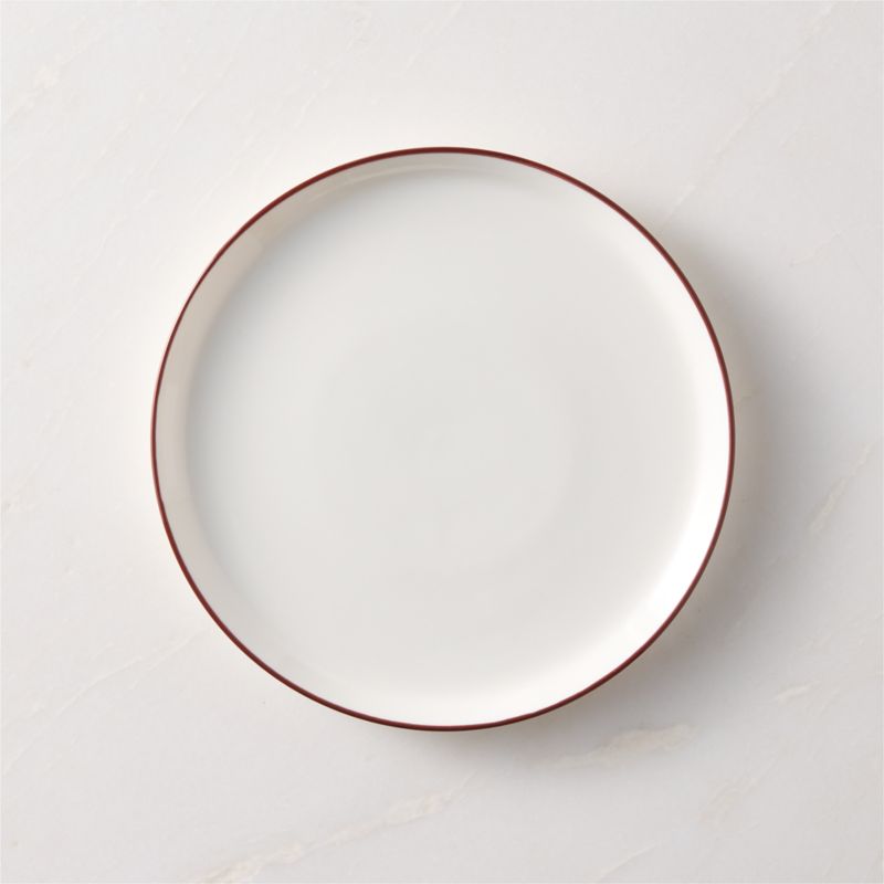 Contact 4-Piece Red Rim Ceramic Dinnerware Set with Soup Bowl - image 4 of 9
