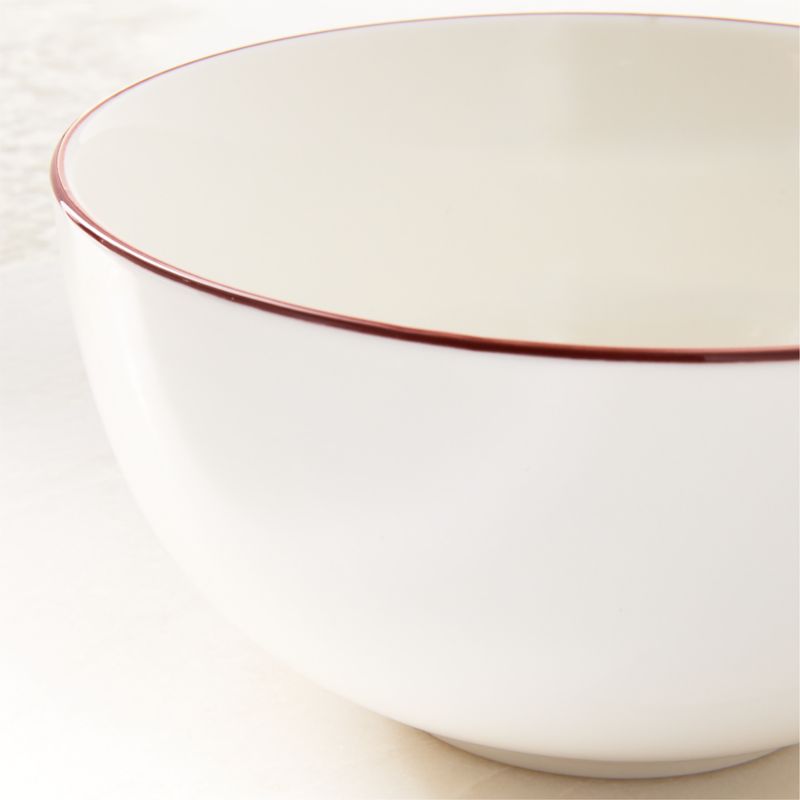 Contact Red Rim Ceramic Soup Bowl - image 1 of 6