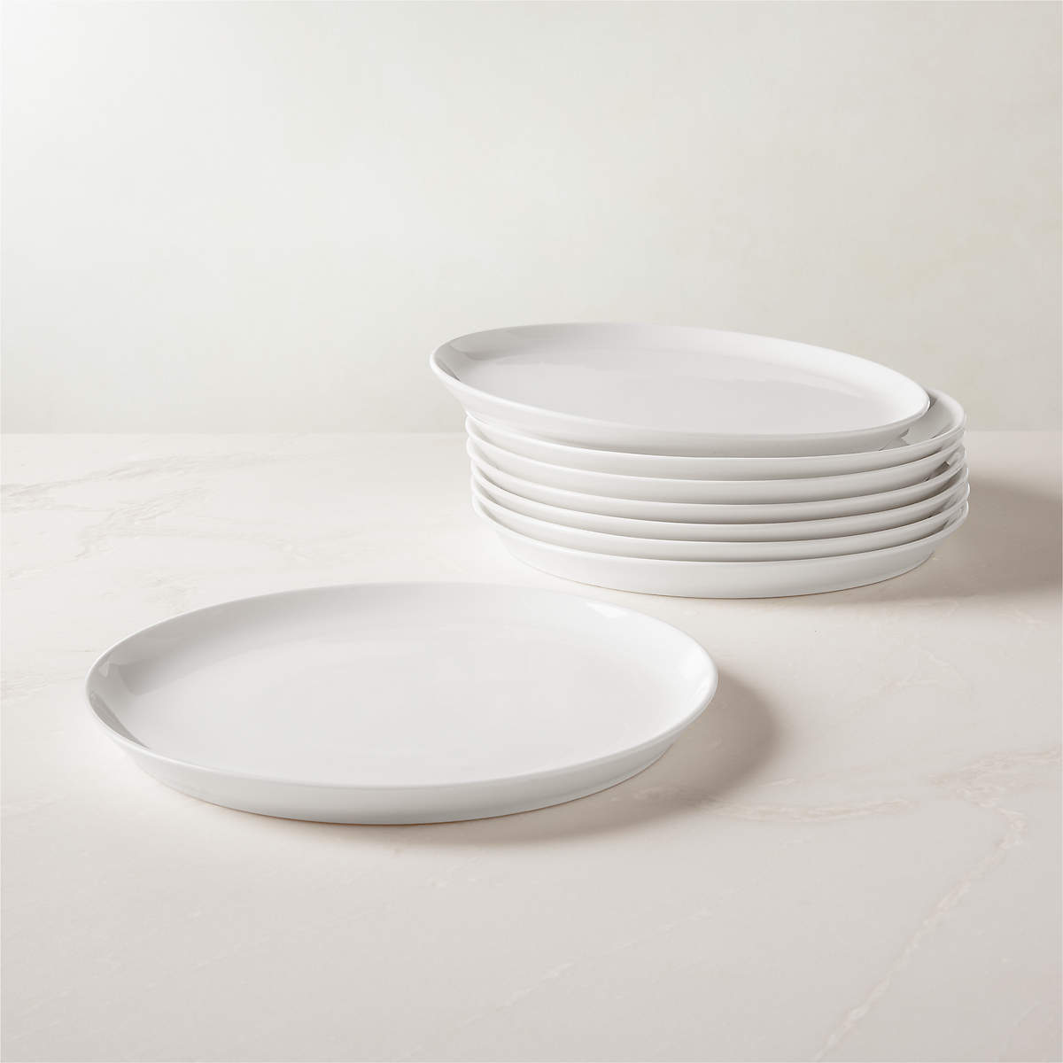 Contact White Salad Plates Set of 8