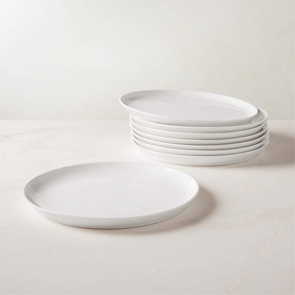 Contact Modern White Dinner Plate Set of 8 + Reviews