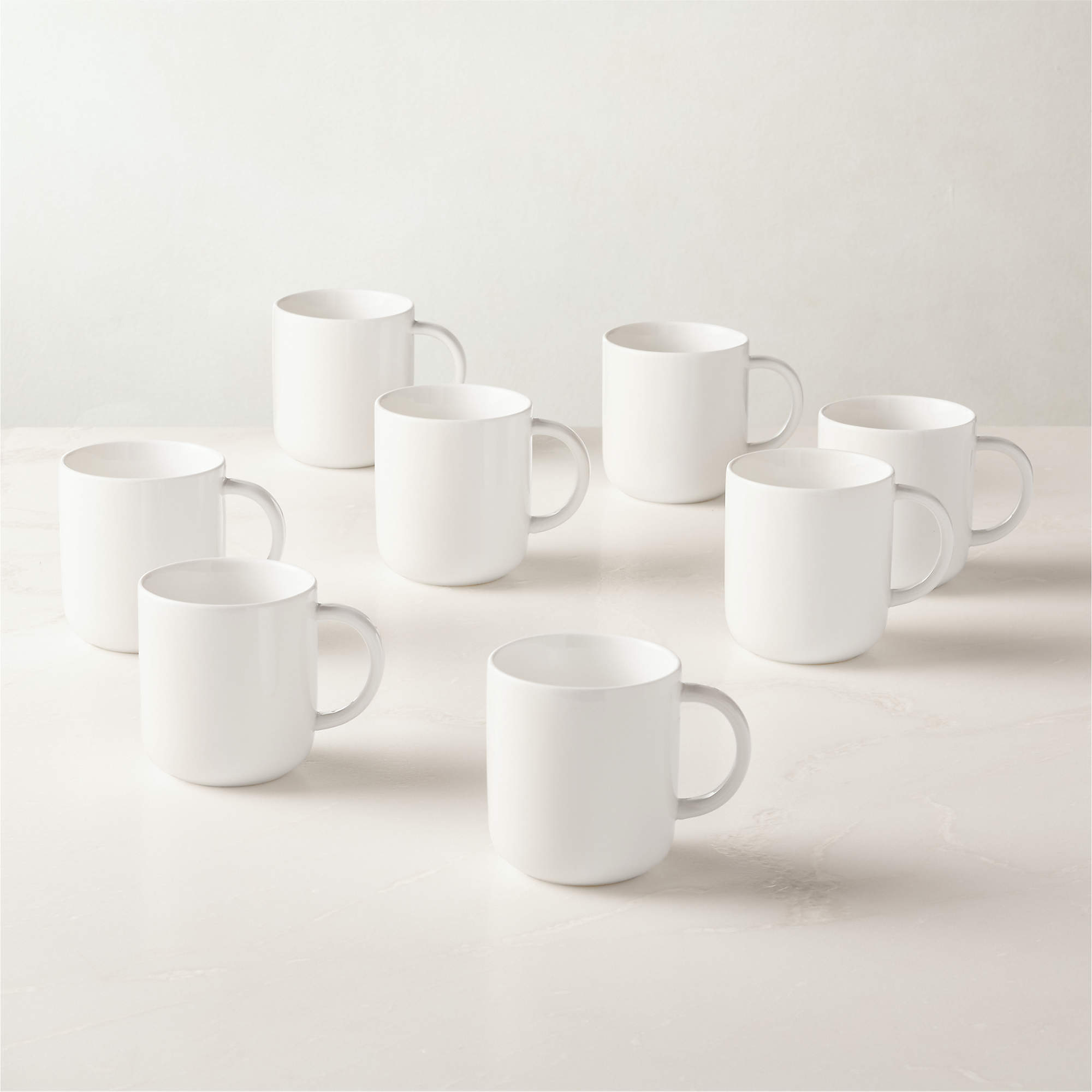 Contact White Mug Set of 8 + Reviews CB2
