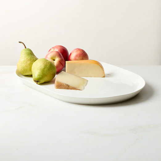 Contact White Oval Serving Platter
