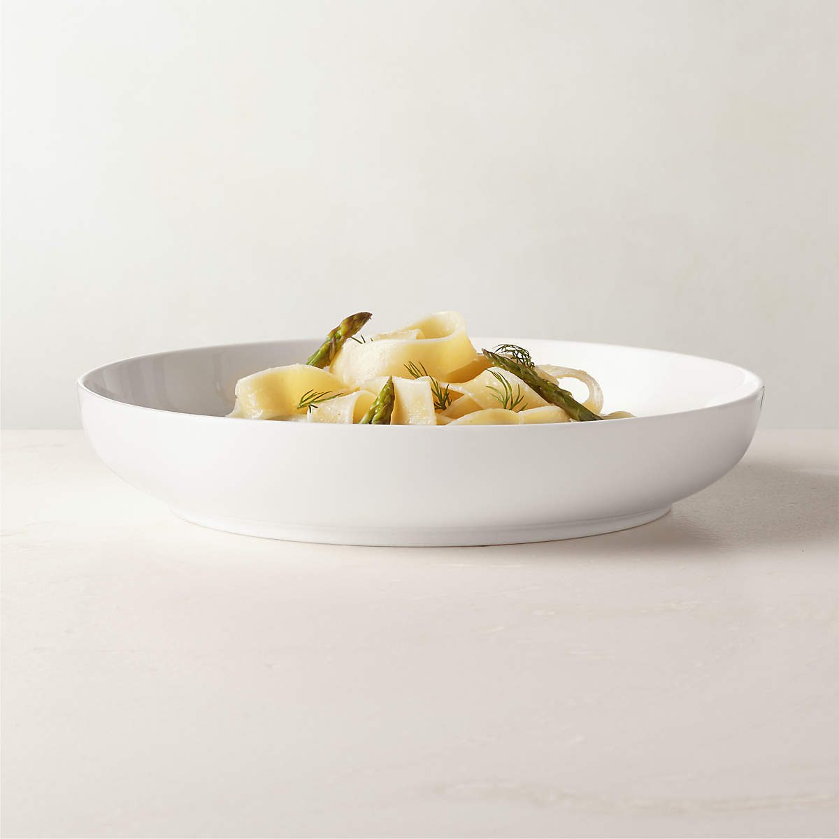 Contact Modern White Pasta Bowl + Reviews | CB2