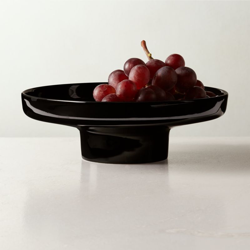 Contempri Footed Black Serving Bowl by Paul McCobb - image 1 of 2