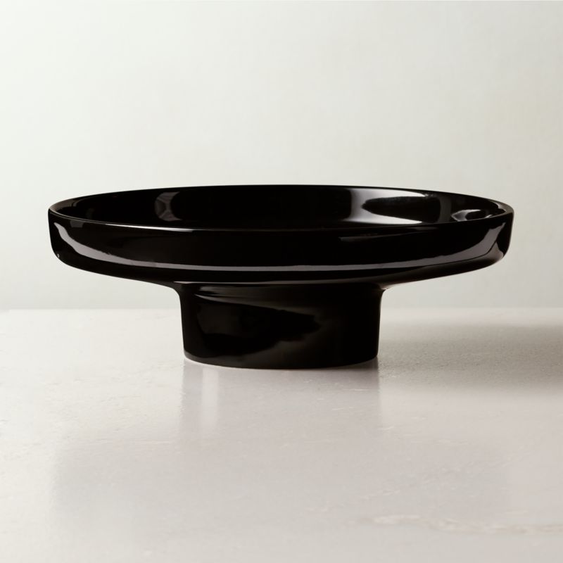 Contempri Footed Black Serving Bowl by Paul McCobb - image 0 of 2