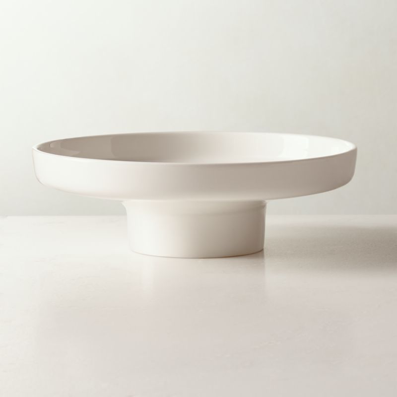 View Contempri Footed White Serving Bowl details