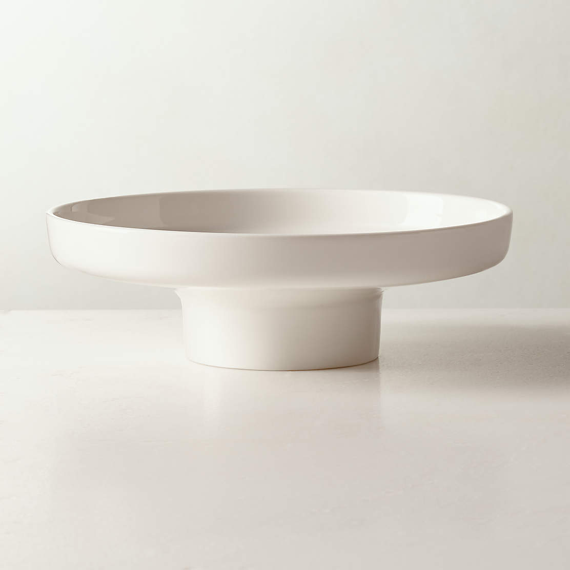 Crisp Modern Matte White Serving Bowl Large + Reviews CB2 Canada