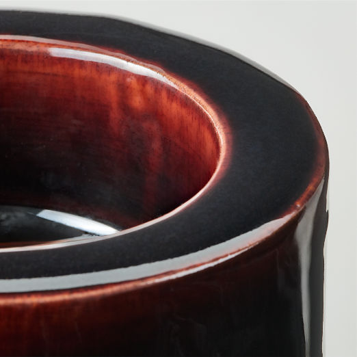 Conti Mocha Brown Ceramic Pillar Holders