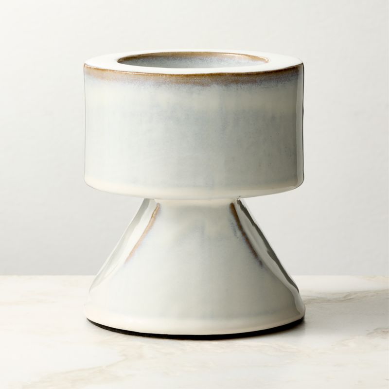 Conti White Ceramic Pillar Holder Tall - image 2 of 5