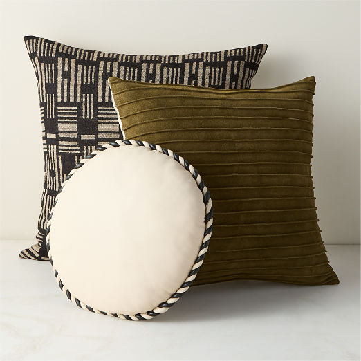 Texture Mix Throw Pillow Set with Feather Down Inserts