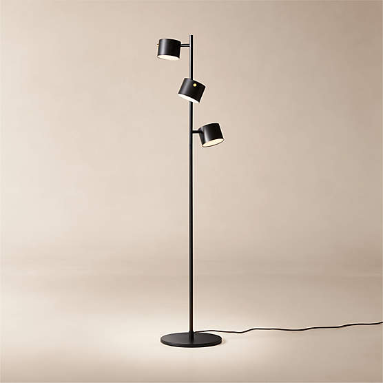 Convene Articulating Black Metal Trio Floor Lamp