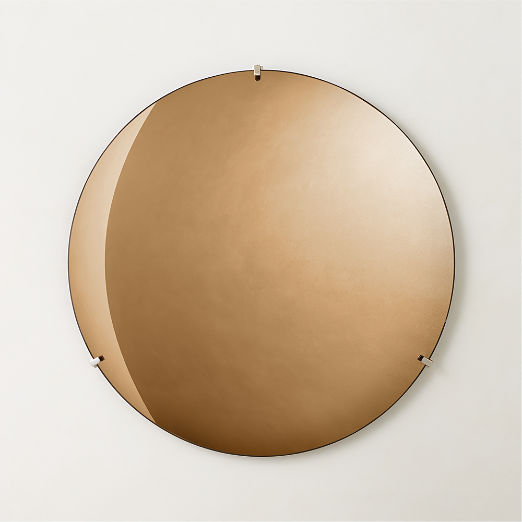 Vidro Convex Smoked Round Wall Mirror 32"