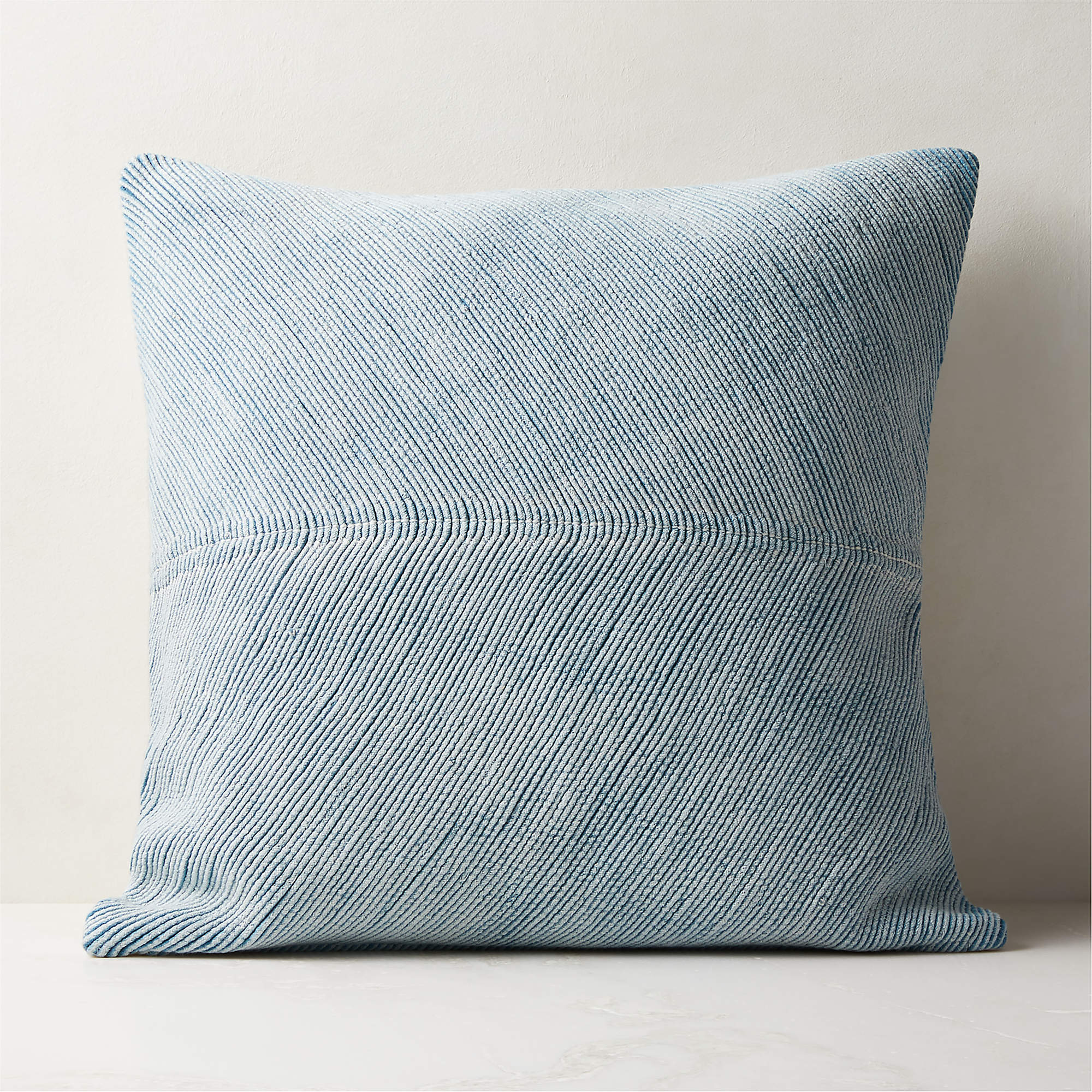 Convey Denim Blue Modern Throw Pillow With FeatherDown Insert 23