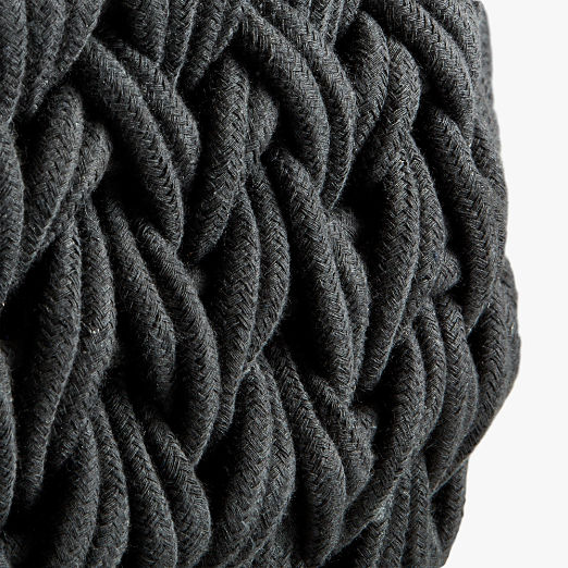 Conway Round Black Cotton Storage Basket XL