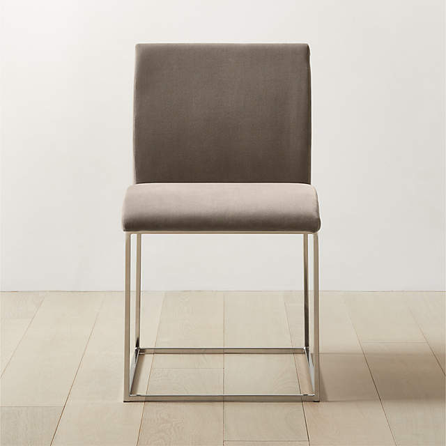 cb2 velvet dining chair