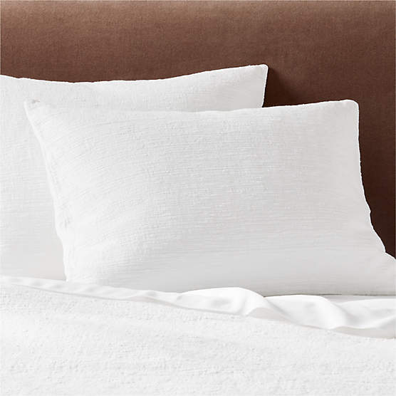 Alto Organic Cotton White Standard Pillow Shams Set of 2 + Reviews CB2
