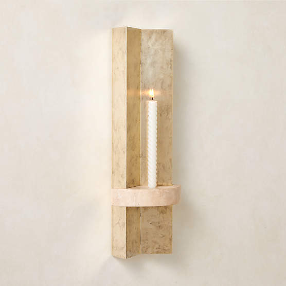 Copernicus Tarnished Silver Wall Sconce Taper Candle Holder