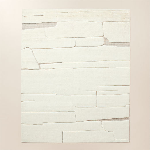 Copley Hand-Knotted Warm White with Taupe New Zealand Wool Area Rug